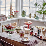Bloomingville Yule Teller, 2er Set – Weihnachtsteller Ø16 cm mit Weihnachtsmotiven, dänisches Design
