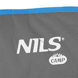 NILS CAMP Campingstuhl Grau-Blau - gepolsterter Klappstuhl mit Armlehnen für Camping, Garten & Angeln