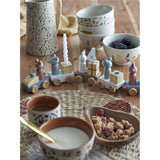 Bloomingville MINI Junaid Geburtstagsdekoration für Kindergeburtstag, Braun, Geburtstagszug mit Zahlen