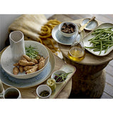 Bloomingville Heather Teller Braun/Beige 27cm Steingut Speiseteller Essteller Boho Design