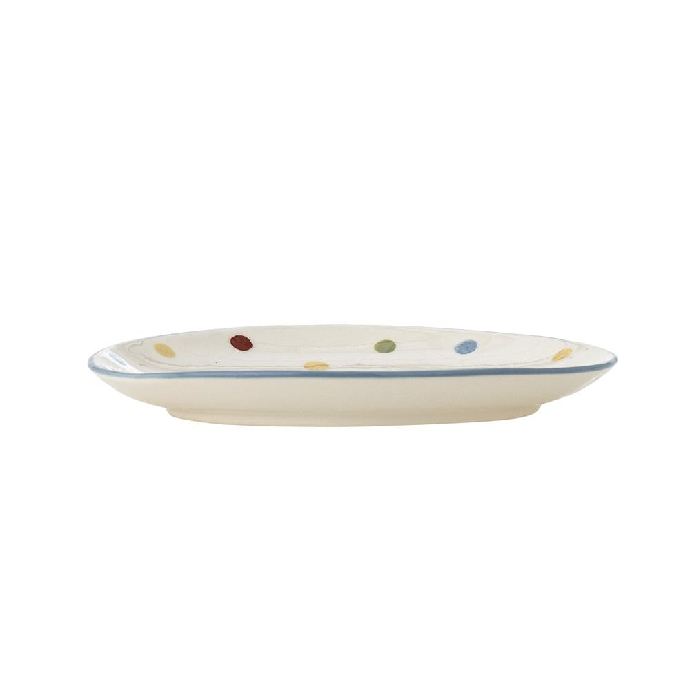 Bloomingville MINI Party Geschirr-Set 3-teilig D15,5 cm bunt - Kindergeschirr aus Steingut mit Hundemotiv