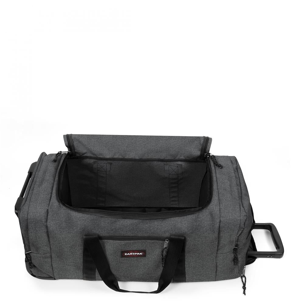 Eastpak LEATHERFACE M +, Reisetasche, Black Denim (grau), 69L, mit 2 Rädern