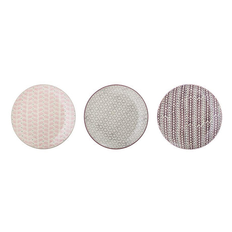 Bloomingville Maya Teller 3er Set 22cm aus Keramik im dänischen Design