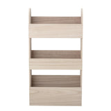 Bloomingville MINI Moris Regal Natur Paulowniaholz schmales Küchenregal Kinderzimmerregal