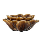 Bloomingville Dinah Teelichthalter braun Steingut organische Form