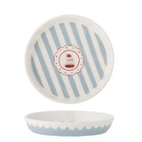 Bloomingville Lively Servierplatte aus Steingut in Blau D20,5 cm – Servierplatte für Küche und Tischdeko