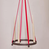 OYOY Perle Adventskerzenhalter – Rund, Ø 31,5, aus gebräuntem Messing beschichtetem Metall