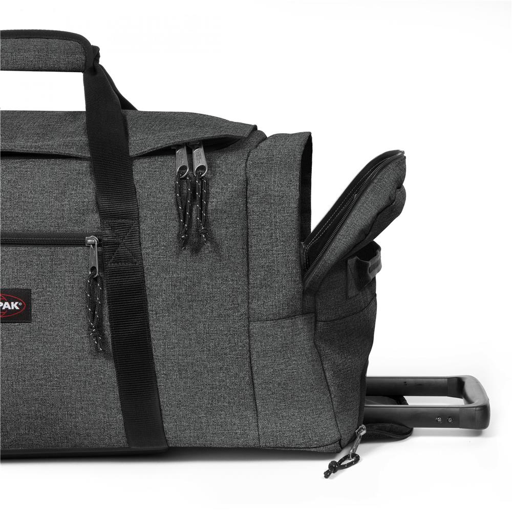 Eastpak LEATHERFACE M +, Reisetasche, Black Denim (grau), 69L, mit 2 Rädern