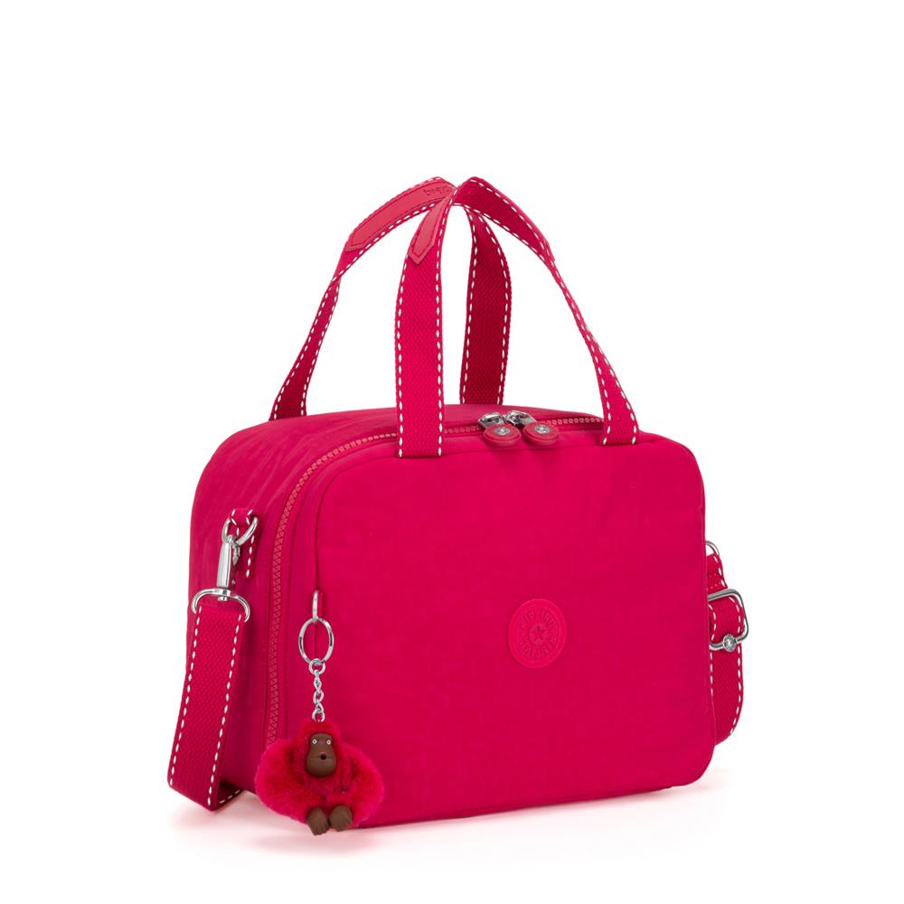 Kipling MIYO, Große Lunchbox, True Pink (pink), Frühstückstasche mit Trolleyschlaufe