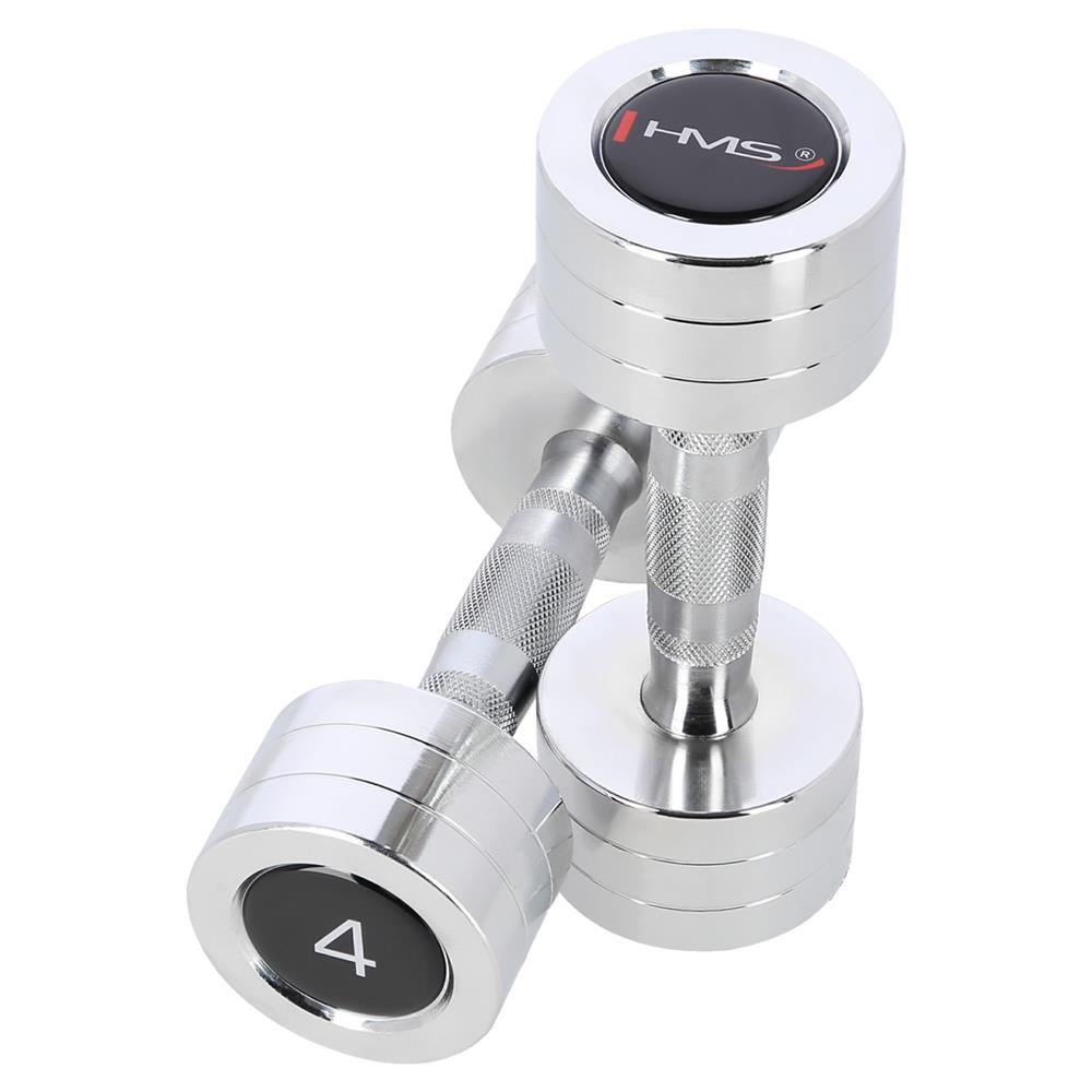 Kurzhantel Set 2x 4 kg verchromt Stahl | HMS CHD