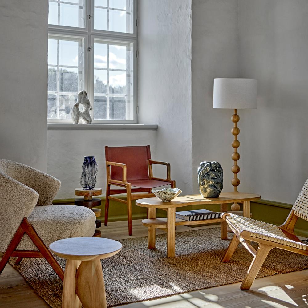 Bloomingville Franka Beistelltisch Braun Mangoholz D25xH45 cm – skulpturaler Holztisch