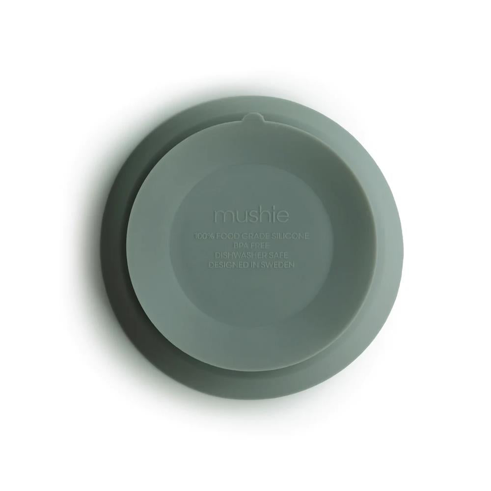 Mushie Silikon-Kinderschüssel, Cambridge Blue, Schüssel mit Rutschfestem Saugnapf