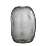 Bloomingville Vinda Vase Grau Glas 26cm elegante Blumenvase Dekoration dänisches Design