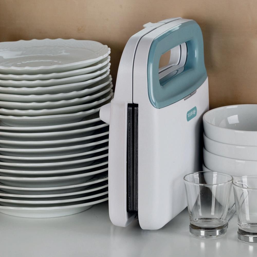 Ariete Breakfast Sandwich Maker, Weiß, Kontaktgrill für Sandwiches, Klassisches Design