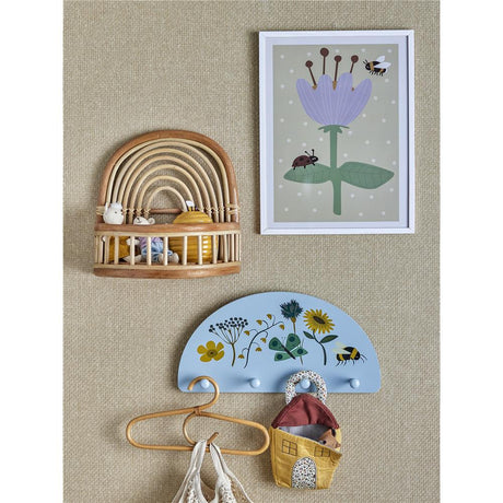 Bloomingville MINI Preet Regal, Natur, Rattan, Wandregal, Kinderzimmer, dänisches Design