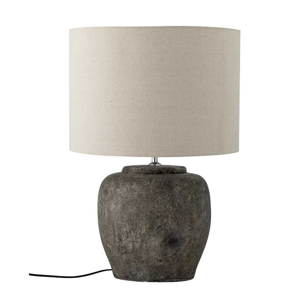 Bloomingville Isabelle Tischlampe Natur Steingut D44xH62 cm – große Keramiklampe