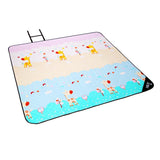 NILS CAMP Picknickdecke Giraffe 195x200 cm - Outdoor Decke für Strand, Garten & Camping