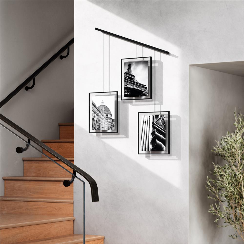 Umbra Exhibit Foto Collage Bilderrahmen, für 3 Fotos (20x25cm), in Schwarz