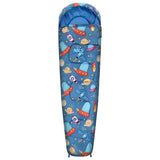 NILS CAMP Kinderschlafsack SPACE mit Rucksack Camping Schlafsack Kinder