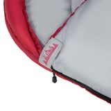 NILS CAMP Schlafsack Größe L Dunkelrot-Grau - Mumienschlafsack für Outdoor, Trekking & Camping