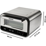 G3Ferrari Pizzaofen Pizza Pro silber elektrischer Pizzaofen Pizzamaker bis 450°C Display Schamottsein Selbstreinigungsprogramm