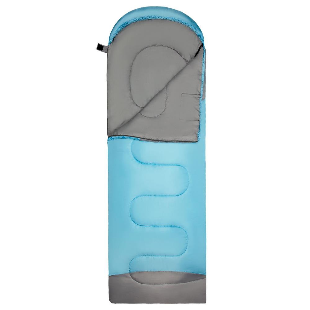 NILS CAMP Schlafsack Größe M Hellblau-Grau - Mumienschlafsack für Outdoor, Trekking & Camping