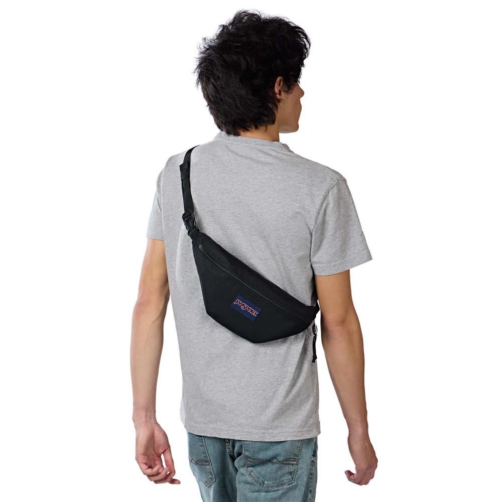 JanSport Swing Waistpack, Gürteltasche, Black (schwarz), 4L mit 2 Reißverschlussfächern