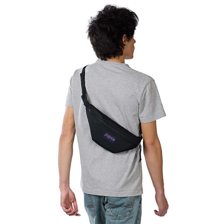 JanSport Swing Waistpack, Gürteltasche, Black (schwarz), 4L mit 2 Reißverschlussfächern