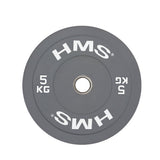Hantelscheibe 5 kg Gummiert 50 mm Bumper Plate, 2 Stück | HMS CBR05