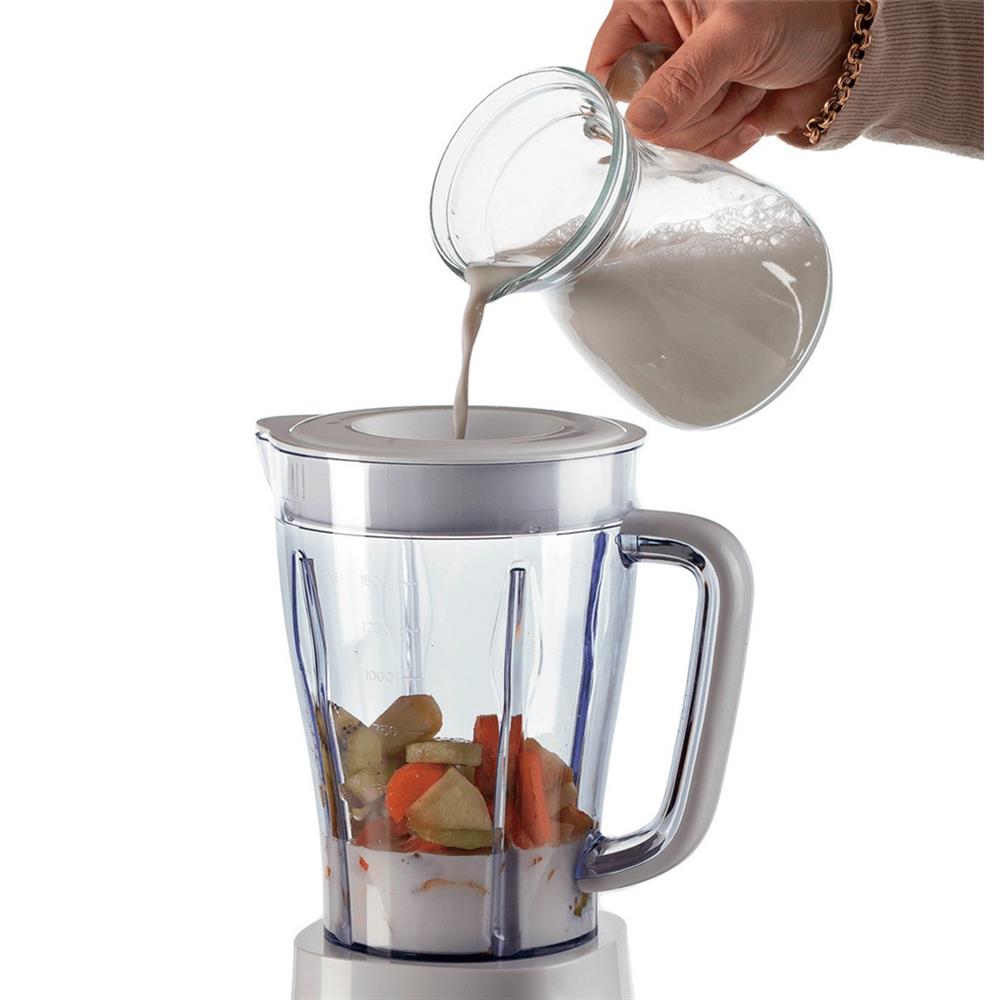 Ariete Breakfast Standmixer, Weiß, 1,5L Mixer mit Ice Crush Funktion, Klassisches Design