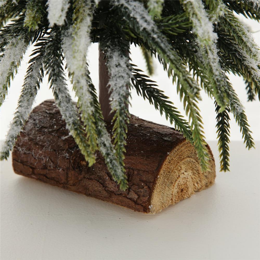 BOLTZE Weihnachtsbaum Tanni – Dekobaum aus Spießtanne & Kunststoff, beschneit, 33 cm hoch
