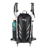 NILS CAMP Trekkingrucksack Ghoster 20L in Schwarz - Outdoor Rucksack mit Belüftung & Regenhülle