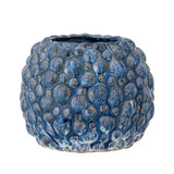 Bloomingville Susannah Blumentopf aus Steingut in Blau D12 cm – Pflanzentopf für Wohnzimmer & Fensterbank