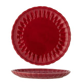 Bloomingville Latina Teller, Rot, 27 cm, Steingut, Speiseteller, dänisches Design