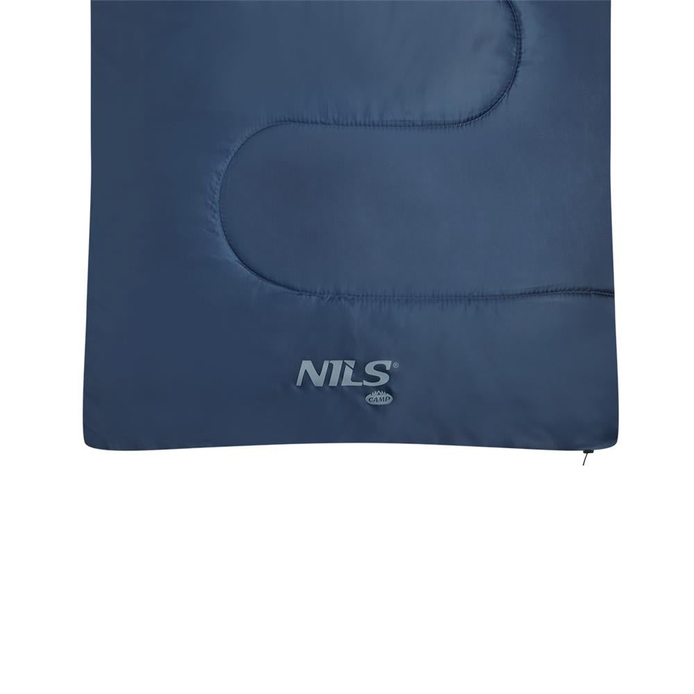 NILS CAMP Schlafsack Größe M Dunkelblau-Grau - leichter Sommerschlafsack für Camping, Reisen & Outdoor