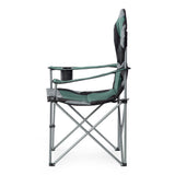 NILS CAMP Campingstuhl Grün - großer gepolsterter Klappstuhl mit Armlehnen für Camping & Garten
