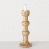 BOLTZE Kerzenleuchter Bubbles 2er Set Kerzenhalter aus Holz Kerzenständer für Stabkerzen