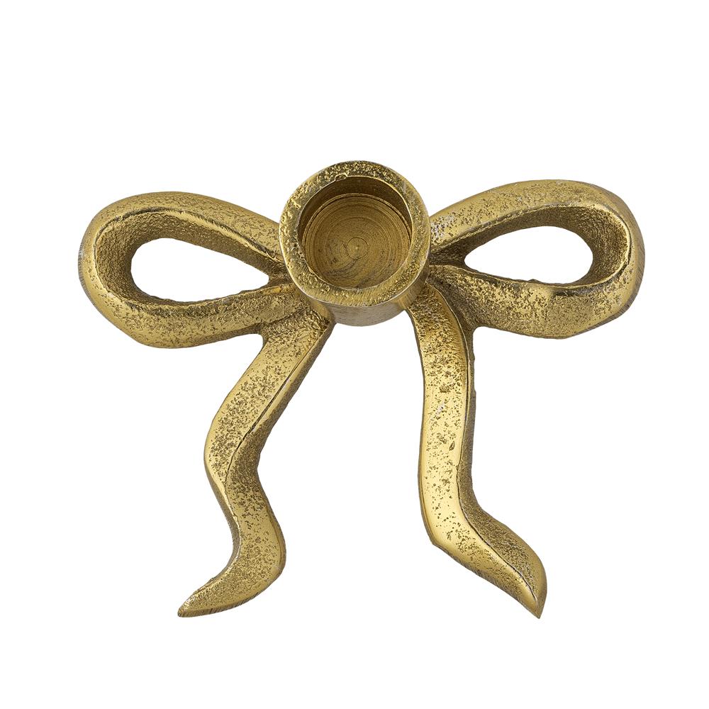 Bloomingville Nanda Kerzenhalter Gold Aluminium Schleife Weihnachtsdeko