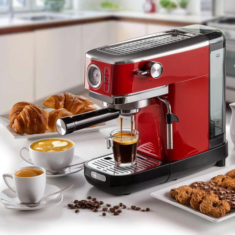 Ariete Moderna Espessomaschine Slim, Rot, Siebträgermaschine, 1-Tassen-Kaffeemaschine
