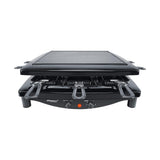 Steba Raclette RC 3 PLUS – 8 Personen, 1450W, Naturstein-/Guss-Grillplatte, schwarz