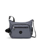 Kipling GABBIE S, Kleine Umhängetasche, Signature Print (blau), Schultertasche mit vielen Fächern