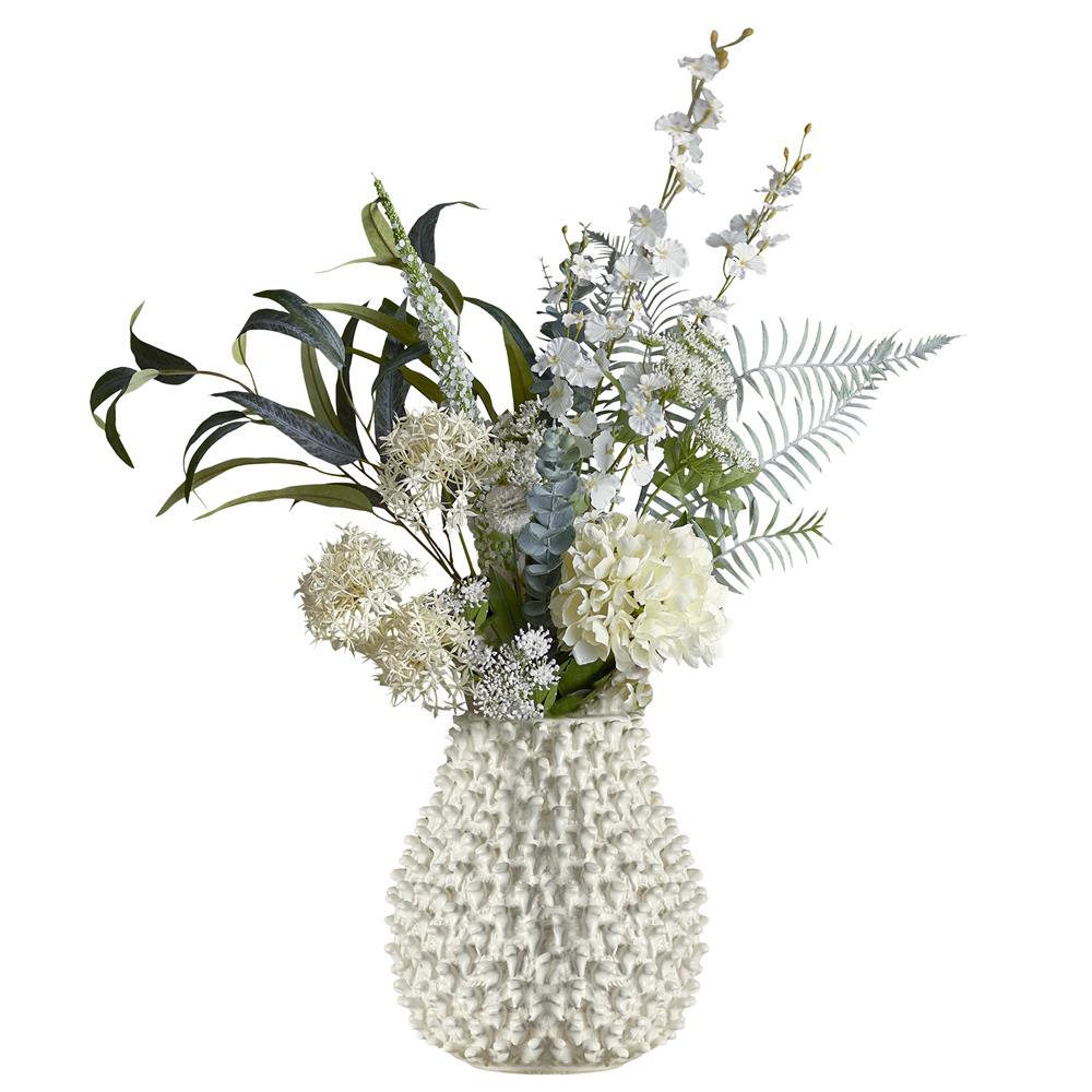 Bloomingville Symphonie Blumenstrauß Weiß Kunstblumen 103cm naturgetreu