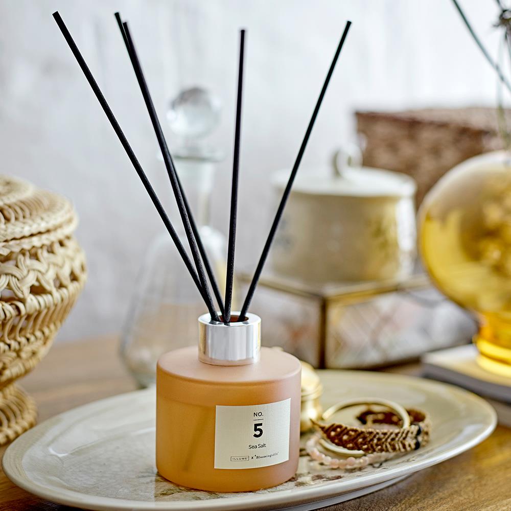 Bloomingville Bea Tablett, Natur, 28,5x18cm, Steingut, mit Blumenmotiv, dänisches Design