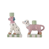 Bloomingville Doglie Kerzenhalter Rose Steingut 2er Set
