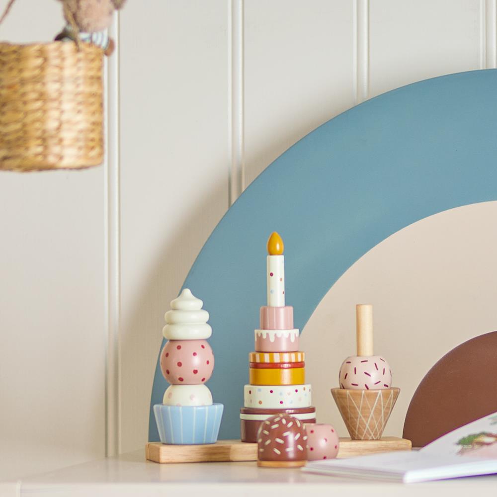 Bloomingville MINI Celebrate Aktivitätsspielzeug Bunt Holz 18er Set