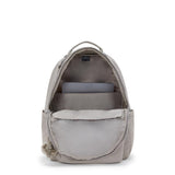 Kipling SEOUL L, Großer Schulrucksack mit 15-Zoll-Laptopfach, 27L, Grey Gris (grau)