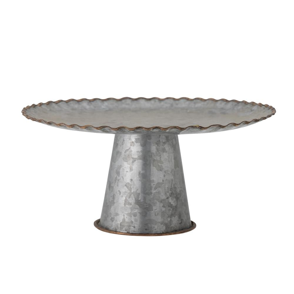 Bloomingville Novin Tablett, Silber, Metall, D33xH15,5 cm