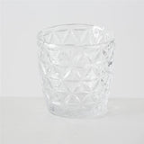 BOLTZE Windlicht Marilu 4er Set Glas Transparent Rund 7,5 x 7,5 cm