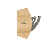 Umbra Flip Wandgarderobe, Garderobenleiste in Natur, mit 8 beweglichen Haken in Silber