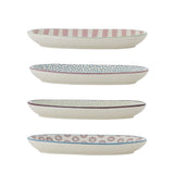 Bloomingville Patrizia Teller, 4er Set, 21,5x13cm, Steingut, dänisches Design